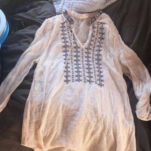 White embroidered blouse